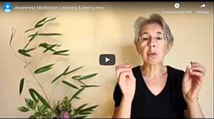 awareness meditation listening and seeing video